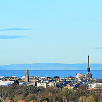 Buy canvas prints of Ayr skyline  and Arran and Argyll by Allan Durward Photography