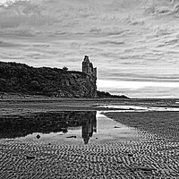 Buy canvas prints of Greenan Castle, Ayr and reflection by Allan Durward Photography