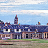 Buy canvas prints of Prestwick Golf Club clubhouse by Allan Durward Photography