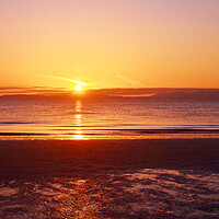 Buy canvas prints of Isle of Arran sunset from Prestwick by Allan Durward Photography