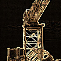 Buy canvas prints of Abstract  Finnieston crane, Glasgow by Allan Durward Photography