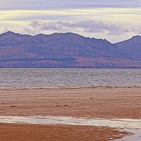 Buy canvas prints of Seamill beach view of Arran by Allan Durward Photography