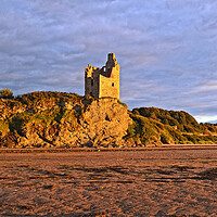 Buy canvas prints of Greenan Castle in low sunlight by Allan Durward Photography