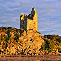Buy canvas prints of Greenan Castle, last rays of the day by Allan Durward Photography