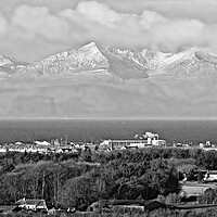 Buy canvas prints of Troon and Arran, the mountains snow capped by Allan Durward Photography