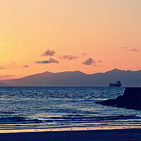 Buy canvas prints of Arran sunset, Ayr pier by Allan Durward Photography