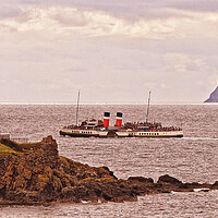 Buy canvas prints of Waverley paddle steamer passing Turnberry lighthou by Allan Durward Photography