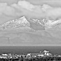 Buy canvas prints of Troon and Arran view in Winter.  by Allan Durward Photography