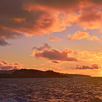 Buy canvas prints of Scottish coastal sunset, Prestwick, Ayrshire by Allan Durward Photography