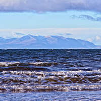 Buy canvas prints of Mountains on Arran viewed from Ayr by Allan Durward Photography