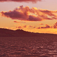 Buy canvas prints of Scottish coastal sunset, Prestwick, Ayrshire. by Allan Durward Photography