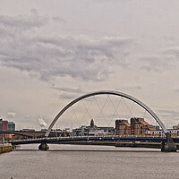 Buy canvas prints of Finnieston Crane and Clyde Arc Glasgow by Allan Durward Photography