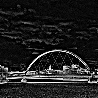 Buy canvas prints of Glasgow Clydeside, Finnieston crane and Clyde Arc by Allan Durward Photography