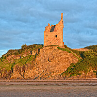 Buy canvas prints of Scottish Castles, Greenan Castle  SW of Ayr at sun by Allan Durward Photography