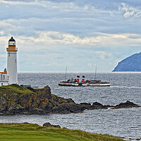 Buy canvas prints of Turnberry lighthouse and Ailsa Craig, PS Waverley by Allan Durward Photography