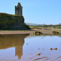 Buy canvas prints of Greenan Castle Ayr, and water reflection by Allan Durward Photography