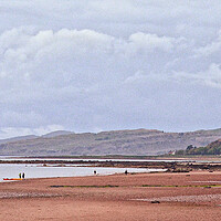 Buy canvas prints of Seamill beach scene, Ayrshire, Scotland by Allan Durward Photography