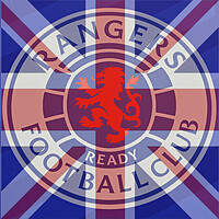 Buy canvas prints of Rangers FC emblem and Union Jack by Allan Durward Photography