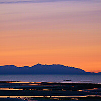 Ayrshire Sunset Arran Mountains
