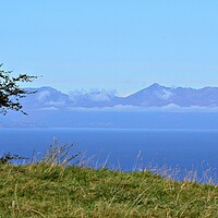 Buy canvas prints of Lone tree and Isle of Arran by Allan Durward Photography