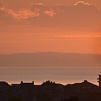 Buy canvas prints of Sun setting behind Ayr buildings, Scotland by Allan Durward Photography