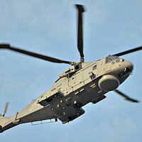 Buy canvas prints of Royal Navy Merlin helicopter by Allan Durward Photography
