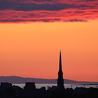 Buy canvas prints of Ayr  town skyline at dusk by Allan Durward Photography