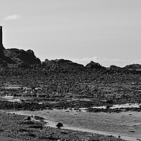 Buy canvas prints of Dunure castle and harbour entrance by Allan Durward Photography