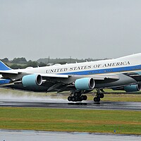 Buy canvas prints of Air Force One, Prestwick by Allan Durward Photography