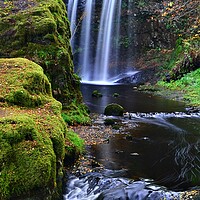 Buy canvas prints of Ayrshire waterfall, Dalcairney falls, Dalmellingto by Allan Durward Photography
