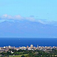 Buy canvas prints of View of Ayr and  majestic Isle of Arran by Allan Durward Photography