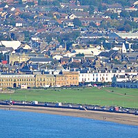 Buy canvas prints of A view of Ayr town from afar by Allan Durward Photography