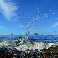 Buy canvas prints of Water splash on the Ayrshire coast by Allan Durward Photography