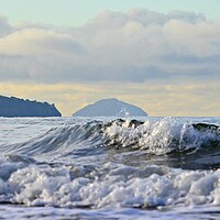 Buy canvas prints of Ayr seascape and outlook to Ailsa Craig by Allan Durward Photography