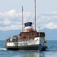 Buy canvas prints of PS Waverley steaming in to Ayr by Allan Durward Photography