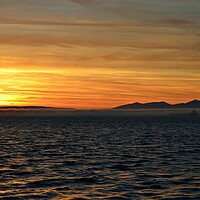 Buy canvas prints of Arran sunset above the fog by Allan Durward Photography