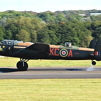 Buy canvas prints of Avro Lancaster touchdown by Allan Durward Photography