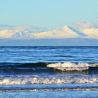 Buy canvas prints of Isle of Arran snow covered mountains in Winter by Allan Durward Photography