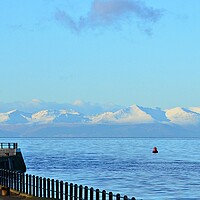 Buy canvas prints of Isle of Arran, a view from Ayr pier by Allan Durward Photography