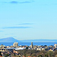 Buy canvas prints of Ayr cityscape skyline, a panoramic overview by Allan Durward Photography