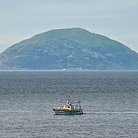Buy canvas prints of Fishing vessel passing Ailsa Craig by Allan Durward Photography
