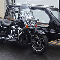 Buy canvas prints of Motorcycle hearse by Allan Durward Photography