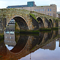 Buy canvas prints of Auld brig Ayr reflected by Allan Durward Photography