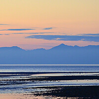 Buy canvas prints of Isle of Arran mountains at dusk by Allan Durward Photography