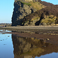 Buy canvas prints of Ayr`s Greenan Castle reflected by Allan Durward Photography