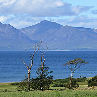 Buy canvas prints of Arran mountain view from Portencross by Allan Durward Photography