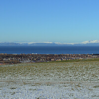 Buy canvas prints of Troon and Arran panorama by Allan Durward Photography