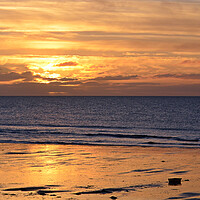 Buy canvas prints of Ailsa Craig sunset on the Ayrshire coast by Allan Durward Photography
