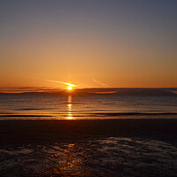 Buy canvas prints of Sunset behind Arran from Prestwick by Allan Durward Photography