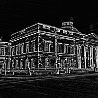 Buy canvas prints of Pencil drawing of Ayr County Buildings by Allan Durward Photography